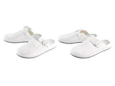 Women's/men's leather work shoes with open heel