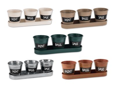 Juego de macetas para hierbas