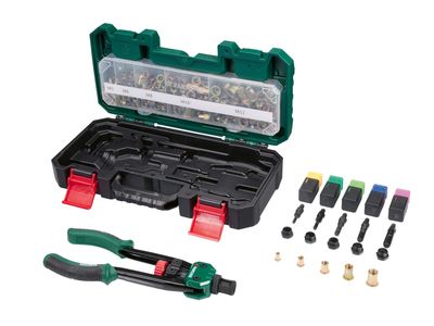 Pinza per inserti filettati con accessori, 151 pezzi