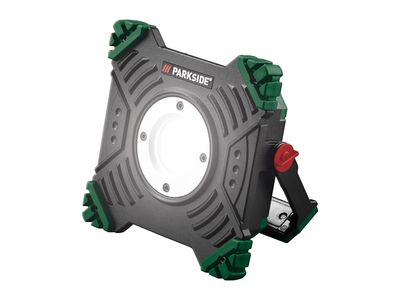 Battery-powered LED work floodlight