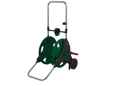 Carro portarrollos para manguera de jardín