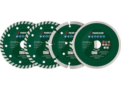 Accessory set for angle grinder, 4 or 12 pieces