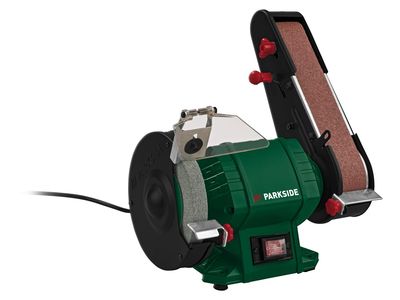 Bench-mounted belt sander