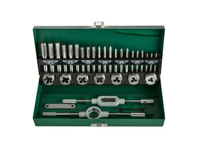 Conjunto de machos e cossinetes, 32 peças