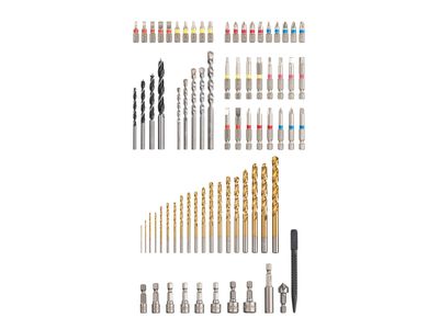 Juego de puntas y brocas, 75 piezas